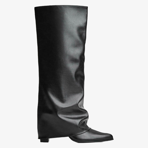 Botas de cano alto em couro sintético