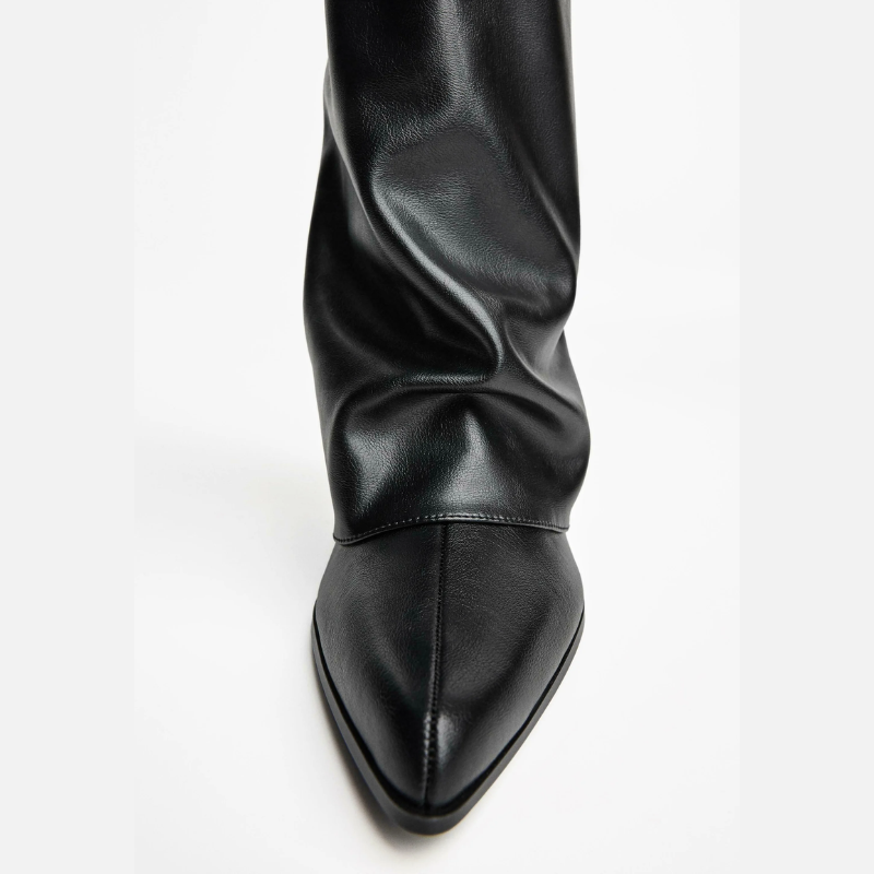 Botas de cano alto em couro sintético